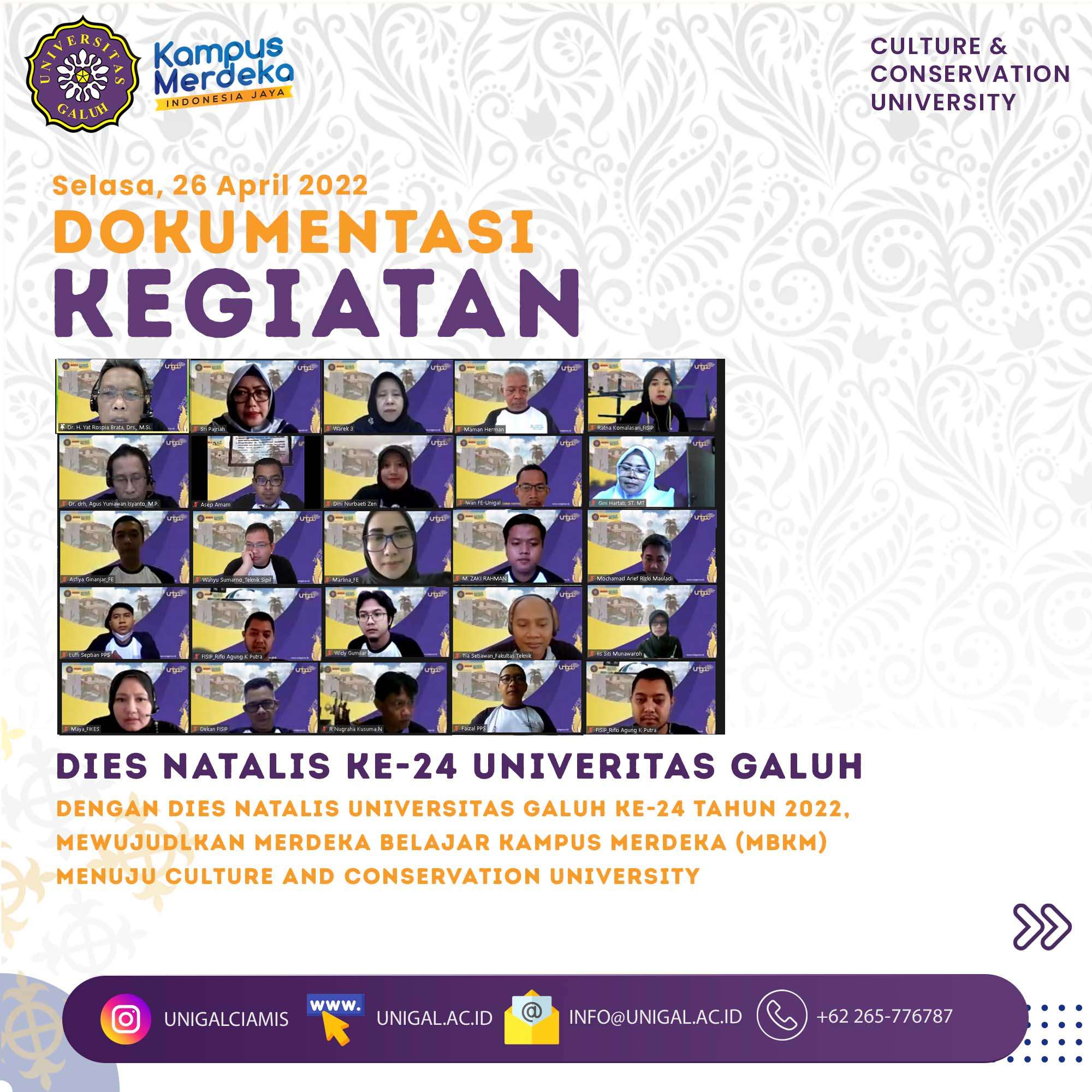 Kegiatan Dies Natalis Universitas Galuh Ke-24