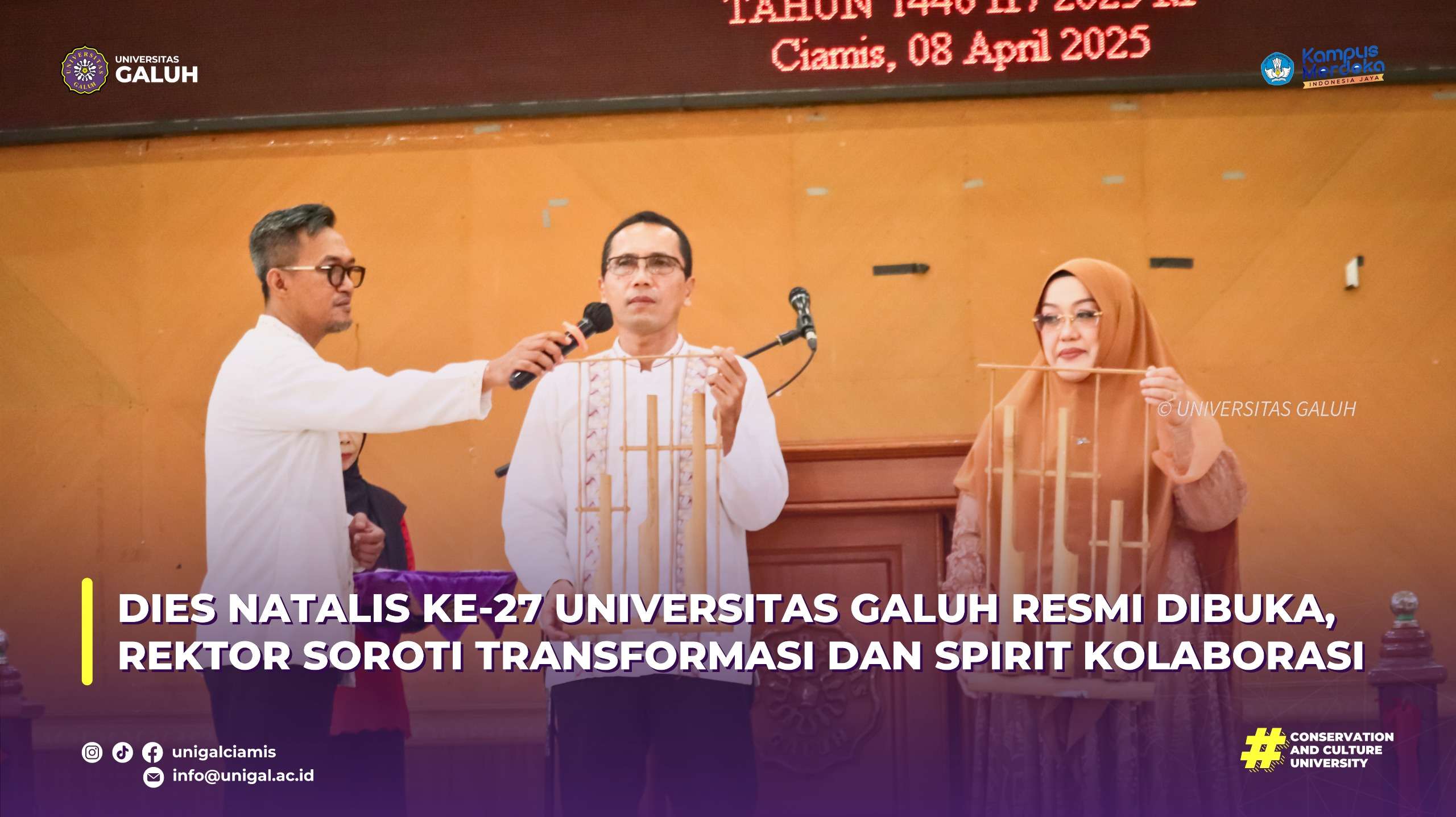 DIES NATALIS KE-27 UNIVERSITAS GALUH RESMI DIBUKA, REKTOR SOROTI TRANSFORMASI DAN SPIRIT KOLABORASI